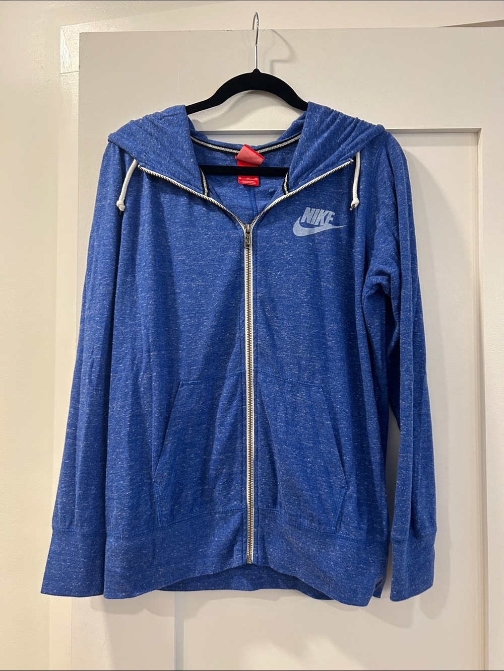 Nike Lightweight Blue Full-Zip Hoodie Sweatshirt, Size X-Large